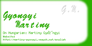 gyongyi martiny business card